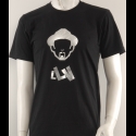 L L V Black T-Shirt w/Silver Foil